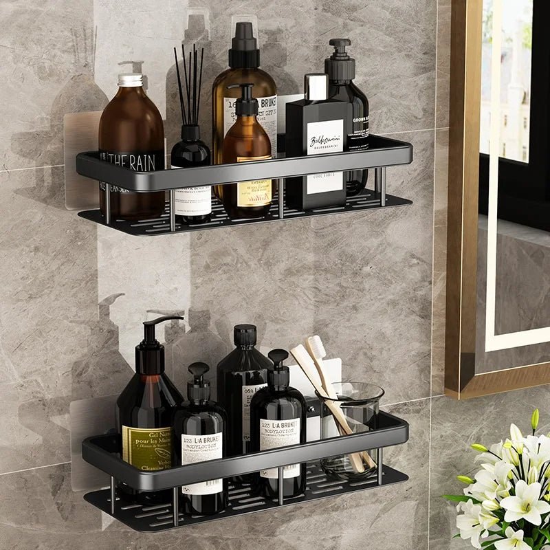 Aluminium Corner Bathroom Shelf