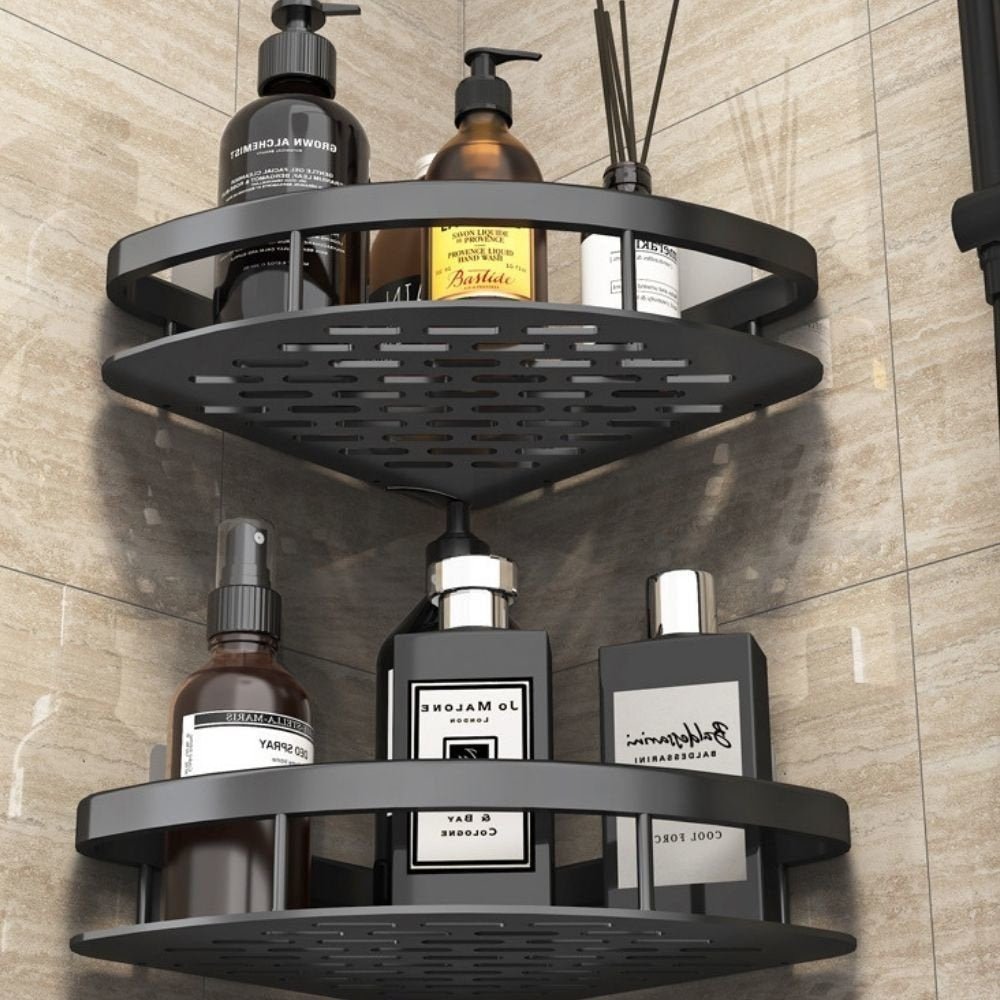 Aluminium Corner Bathroom Shelf