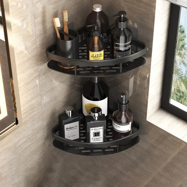Aluminium Corner Bathroom Shelf
